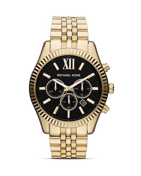 michael kors watch lexington gold|michael kors chronograph watch.